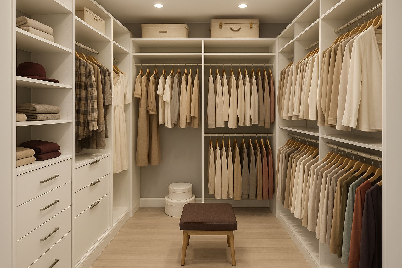 Organised closet transformation